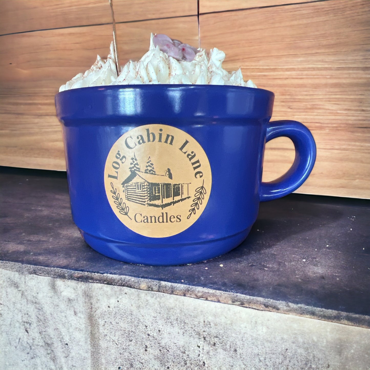 Coffee Shop large mug with WOOD WICKS